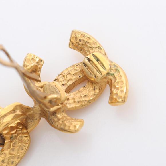 CHANEL Gold Logo Earrings - Picture 6 of 8